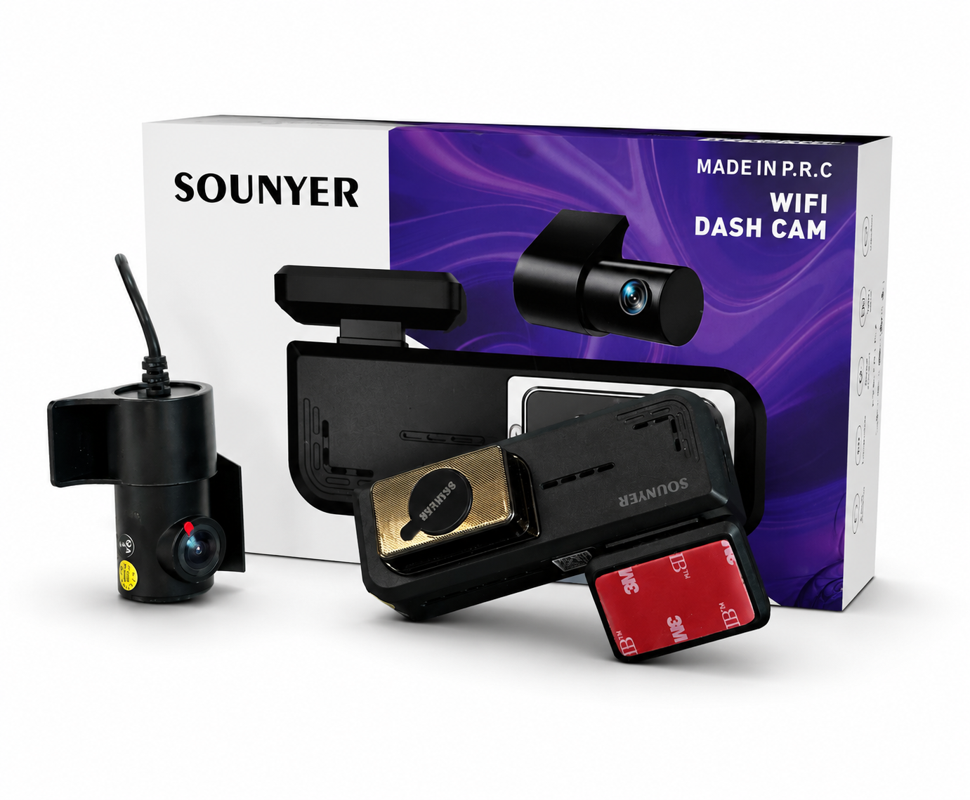 دوربین ثبت وقایع خودرو Sonier مدل E78+E7 | دوربین جلو 2K و عقب 1K با Wi-Fi